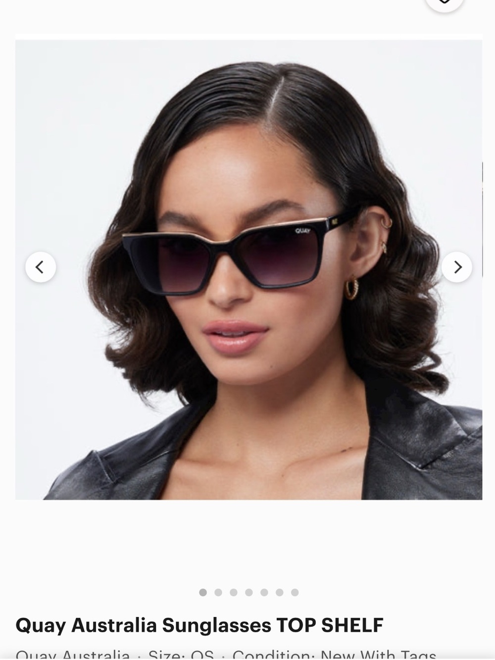 Quay Australia Black Frame with Purple Gradient Lenses Sunglasses
